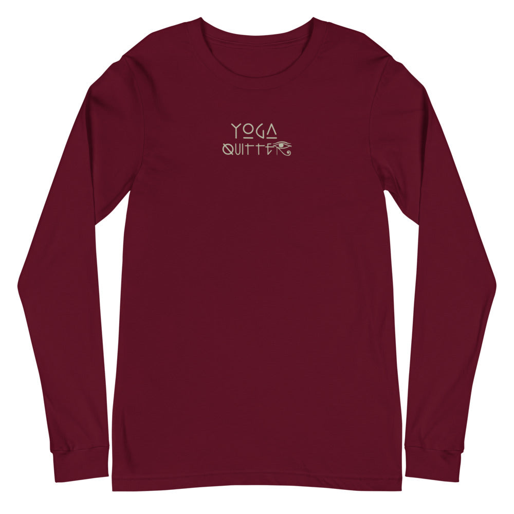 Yoga Quitter Unisex Cotton Long Sleeve - The Groovalution - Little Red General Store