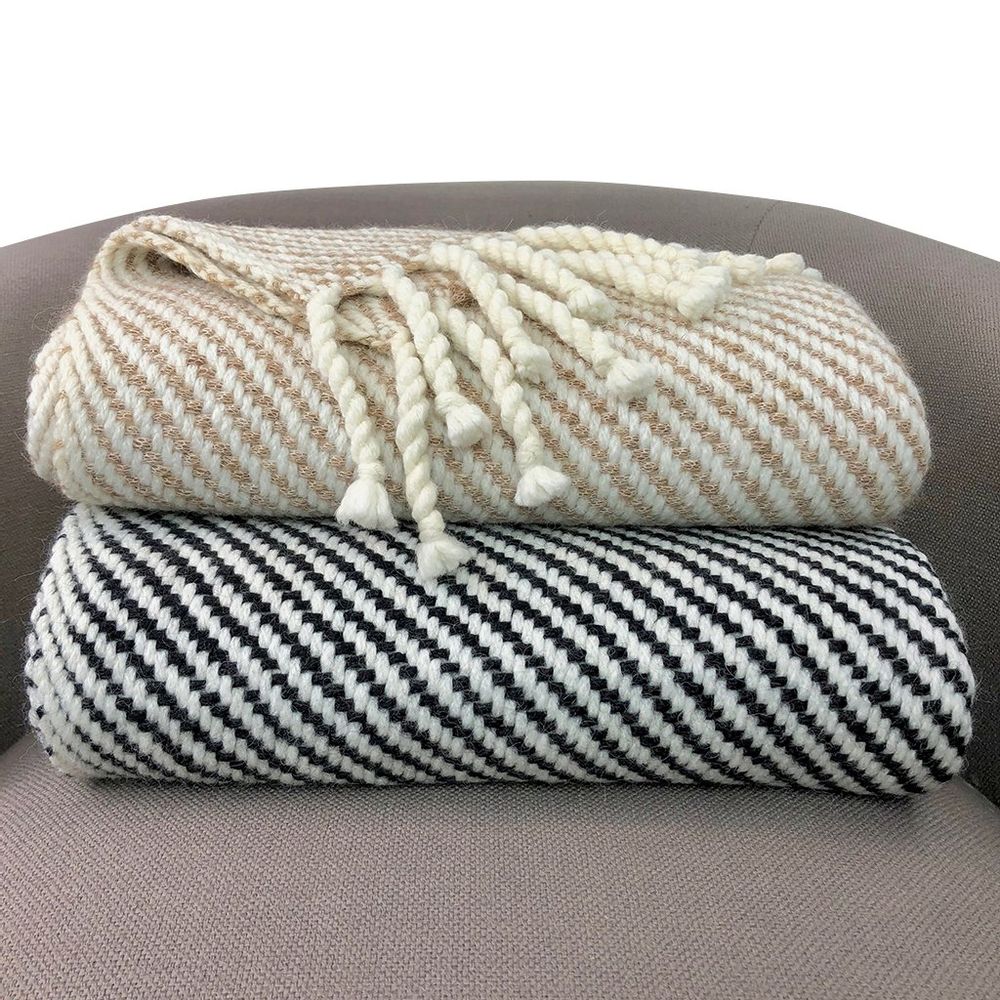Chunky Camel Stripe Alpaca Throw - The Groovalution - Little Red General Store