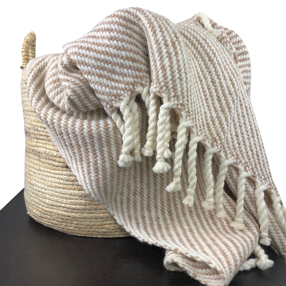Chunky Camel Stripe Alpaca Throw - The Groovalution - Little Red General Store