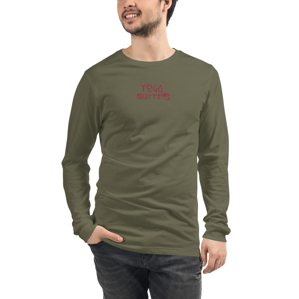 Yoga Quitter Unisex Cotton Long Sleeve - The Groovalution - Little Red General Store