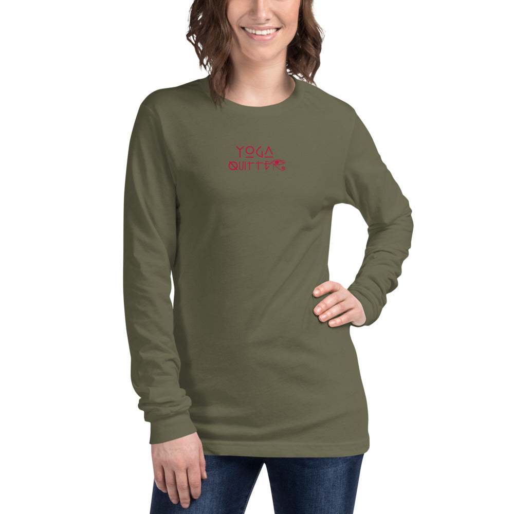 Yoga Quitter Unisex Cotton Long Sleeve - The Groovalution - Little Red General Store