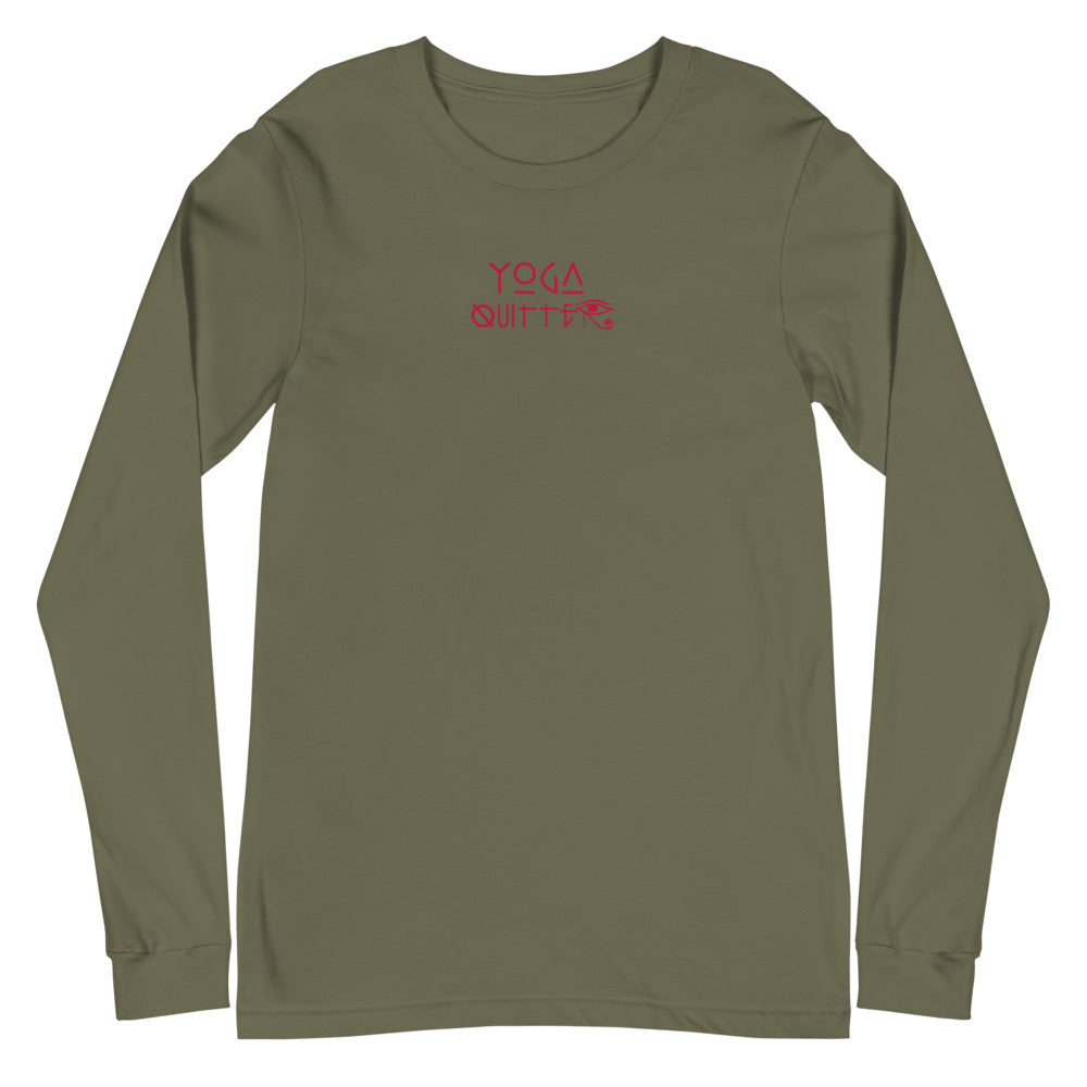 Yoga Quitter Unisex Cotton Long Sleeve - The Groovalution - Little Red General Store