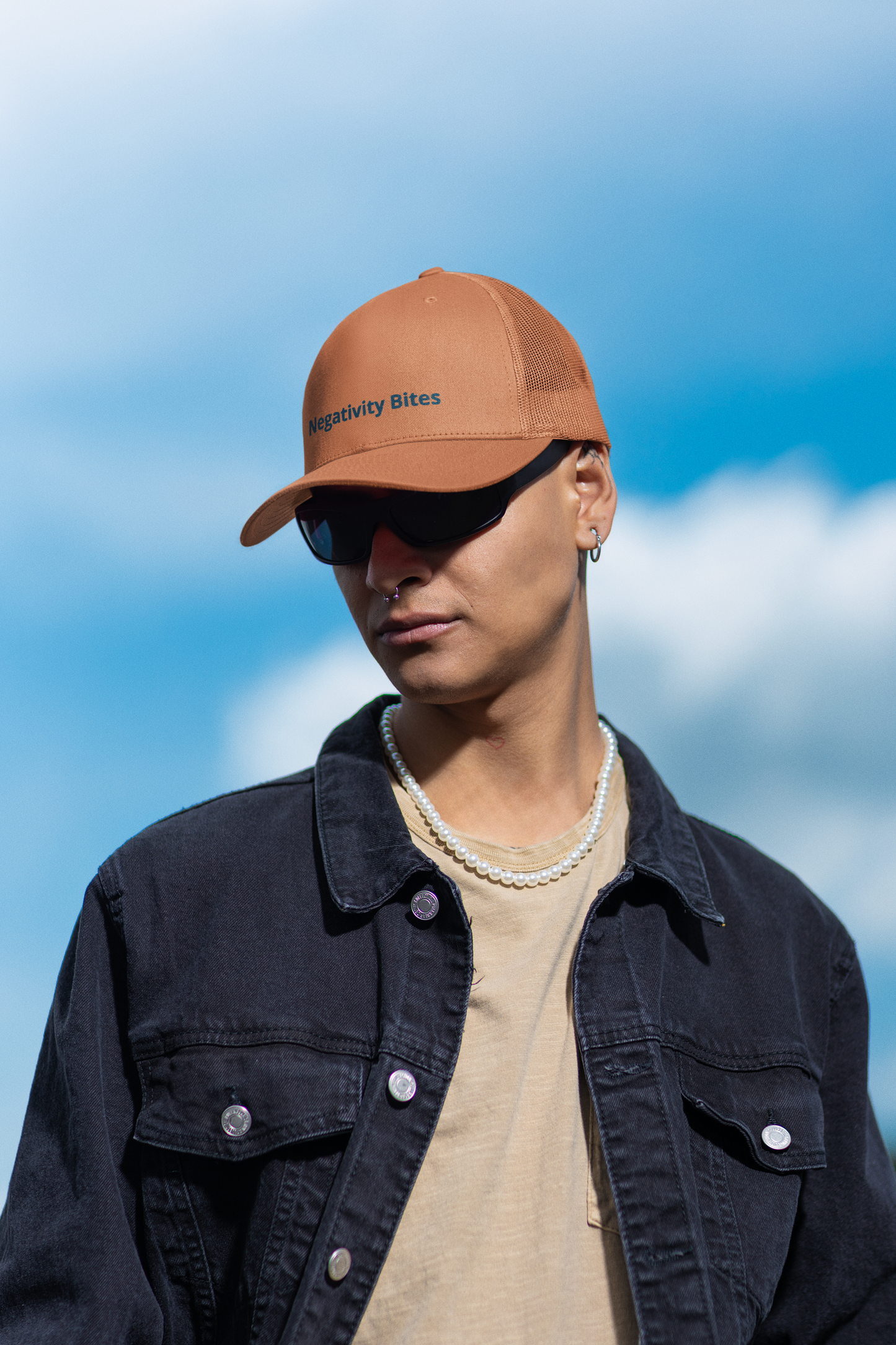 The Negativity Bites Embroidered Flex Fit Hat - The Groovalution - Little Red General Store