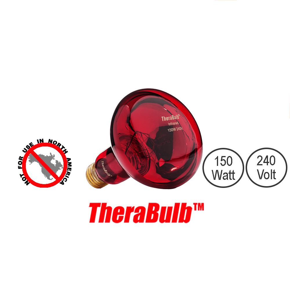 Near Infrared Bulb - 150 Watt - (240 Volt for Europe, Asia, Africa, Oceania) - TheraBulb - Little Red General Store
