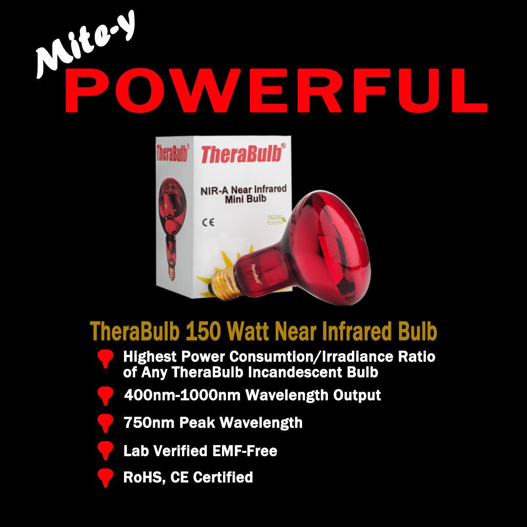 Near Infrared Bulb - 150 Watt - (240 Volt for Europe, Asia, Africa, Oceania) - TheraBulb - Little Red General Store