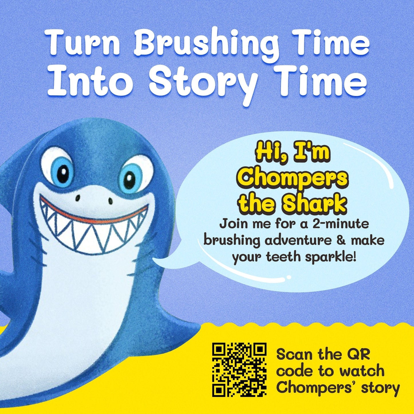 Chompers the Shark - Toothbrush Toys - Little Red General Store