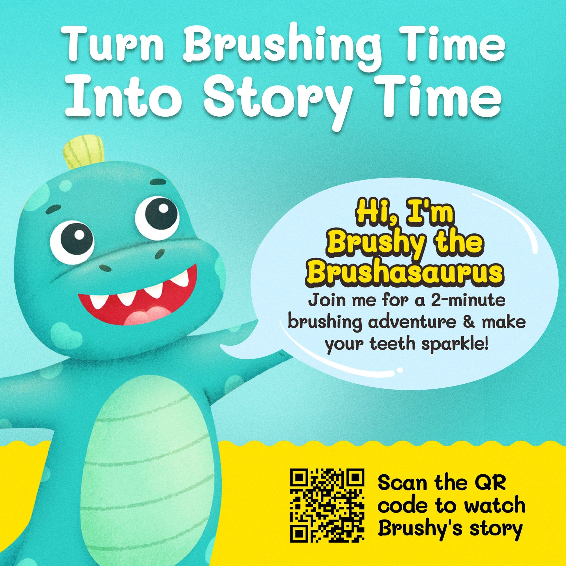 Brushy the Brushasaurus - Toothbrush Toys - Little Red General Store