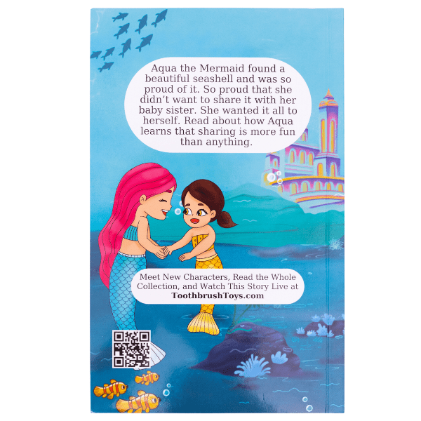Storybook: Aqua the Mermaid and the Seashell Adventure - Toothbrush Toys - Little Red General Store