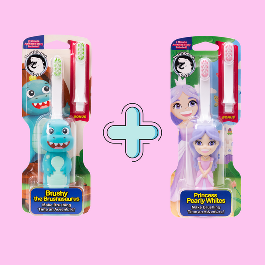 Dino & Princess Brushing Fun - Toothbrush Toys - Little Red General Store