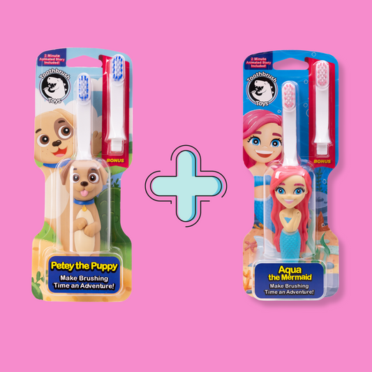 Puppy & Mermaid Adventure Pack - Toothbrush Toys - Little Red General Store