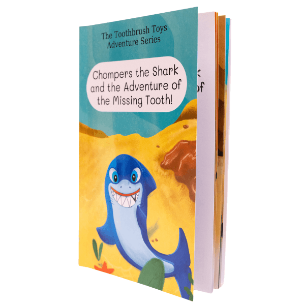 Storybook: Chompers the Shark and the Adventure of the Missing Tooth! - Toothbrush Toys - Little Red General Store