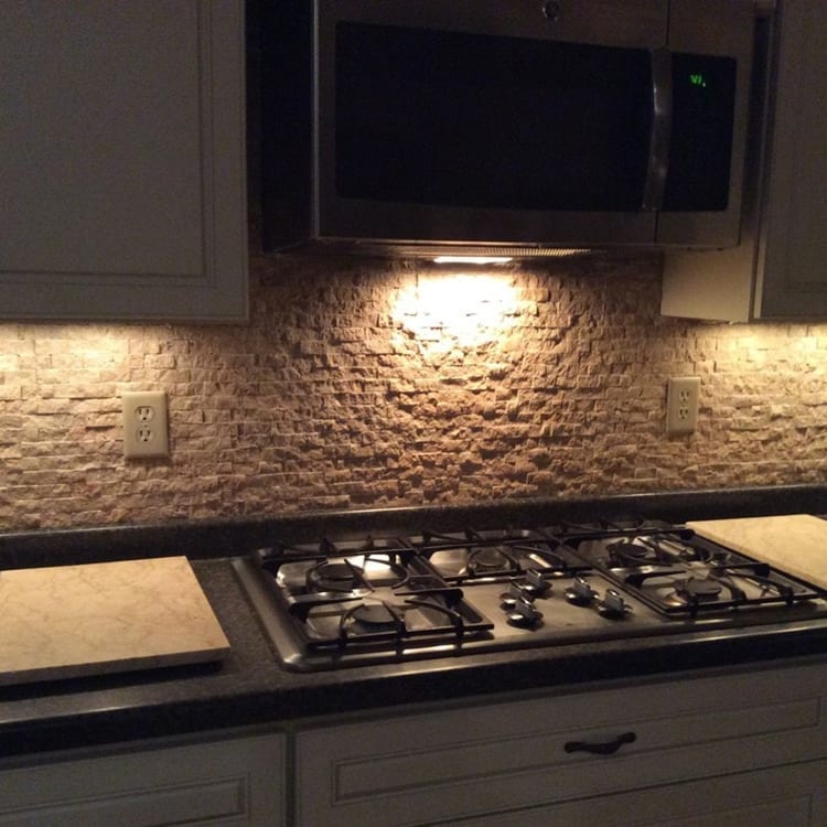 Travertine Noce Brown Split Face Mosaic Floor and Wall Tile - Livfloors Collection