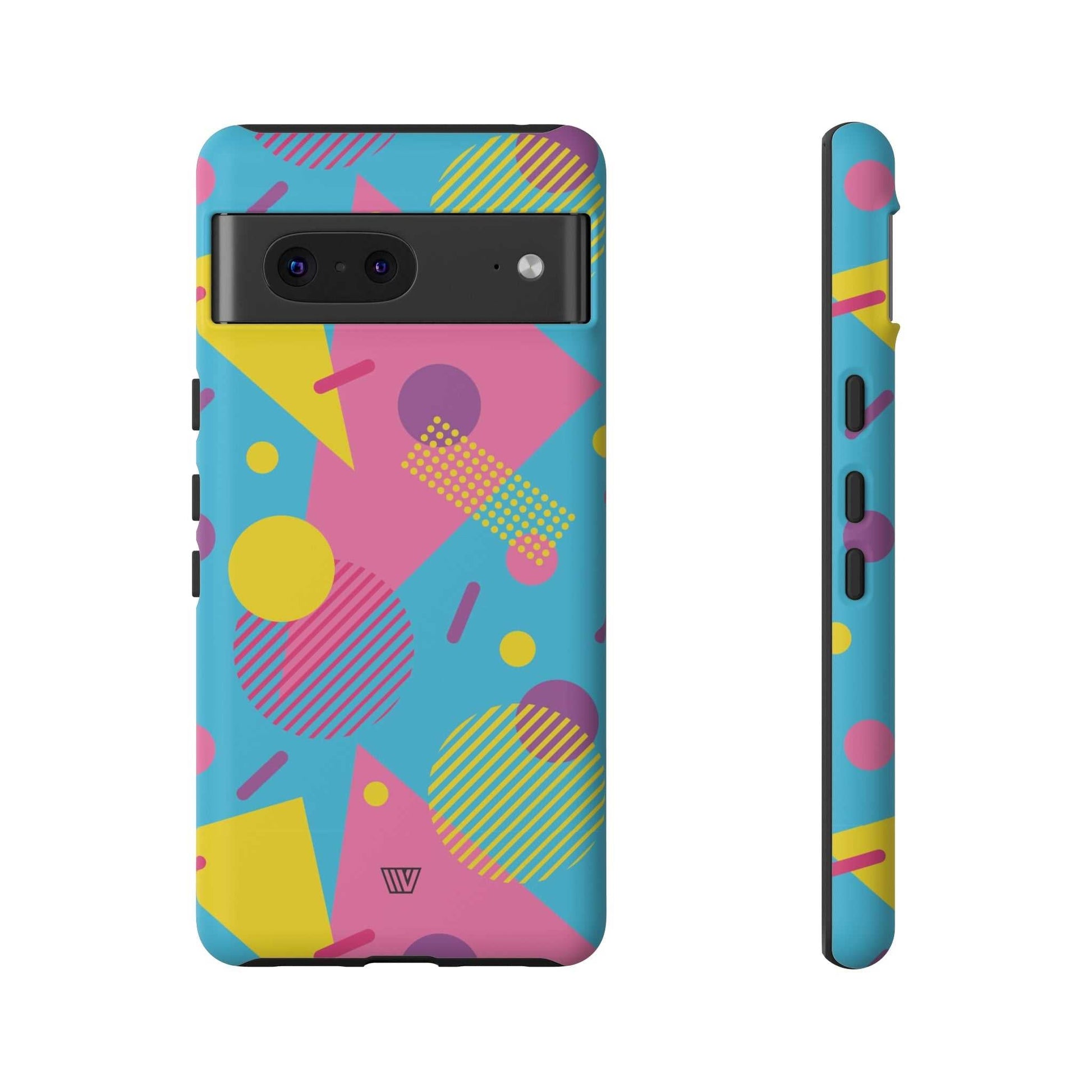 80s / 90s RETO PATTERN LIGHT BLUE | Tough Phone Case - Trovvve - Little Red General Store