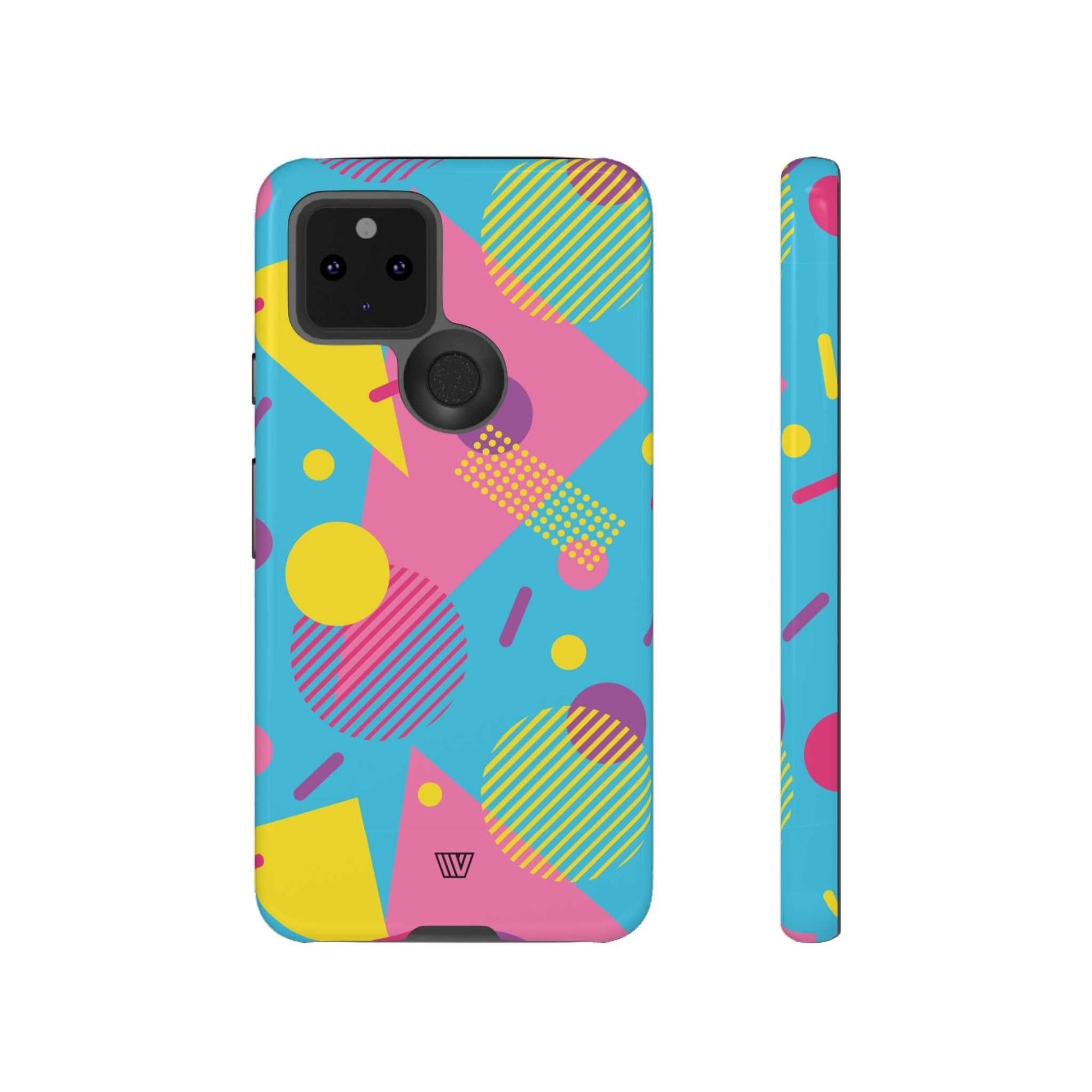 80s / 90s RETO PATTERN LIGHT BLUE | Tough Phone Case - Trovvve - Little Red General Store