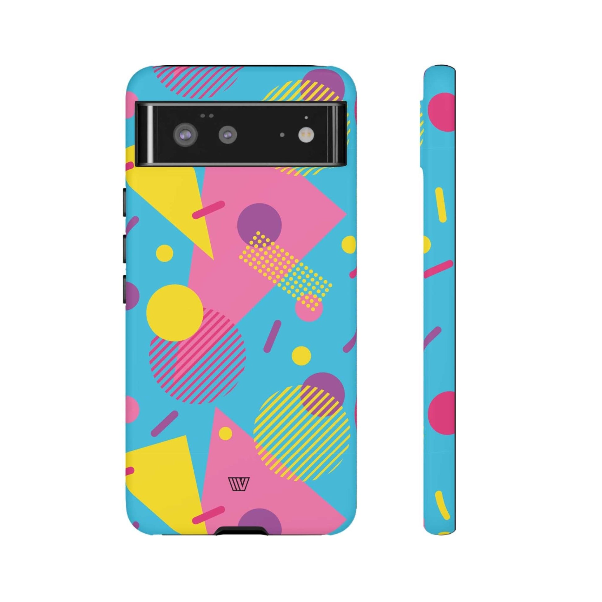 80s / 90s RETO PATTERN LIGHT BLUE | Tough Phone Case - Trovvve - Little Red General Store