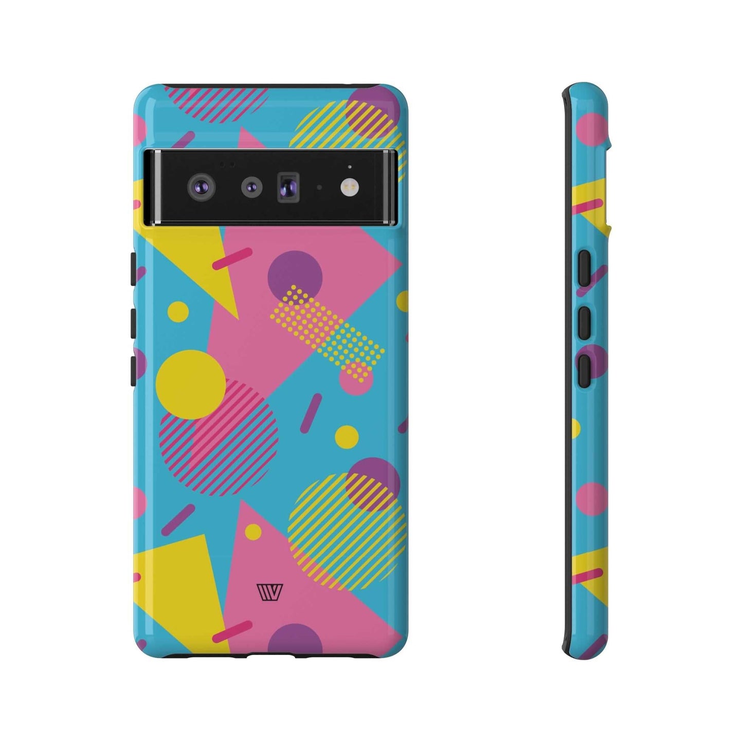80s / 90s RETO PATTERN LIGHT BLUE | Tough Phone Case - Trovvve - Little Red General Store