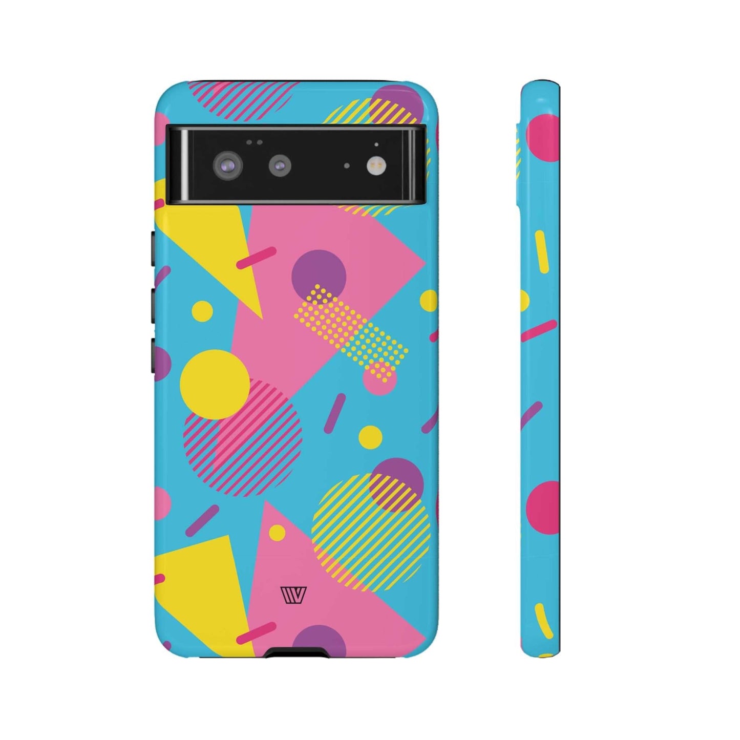 80s / 90s RETO PATTERN LIGHT BLUE | Tough Phone Case - Trovvve - Little Red General Store