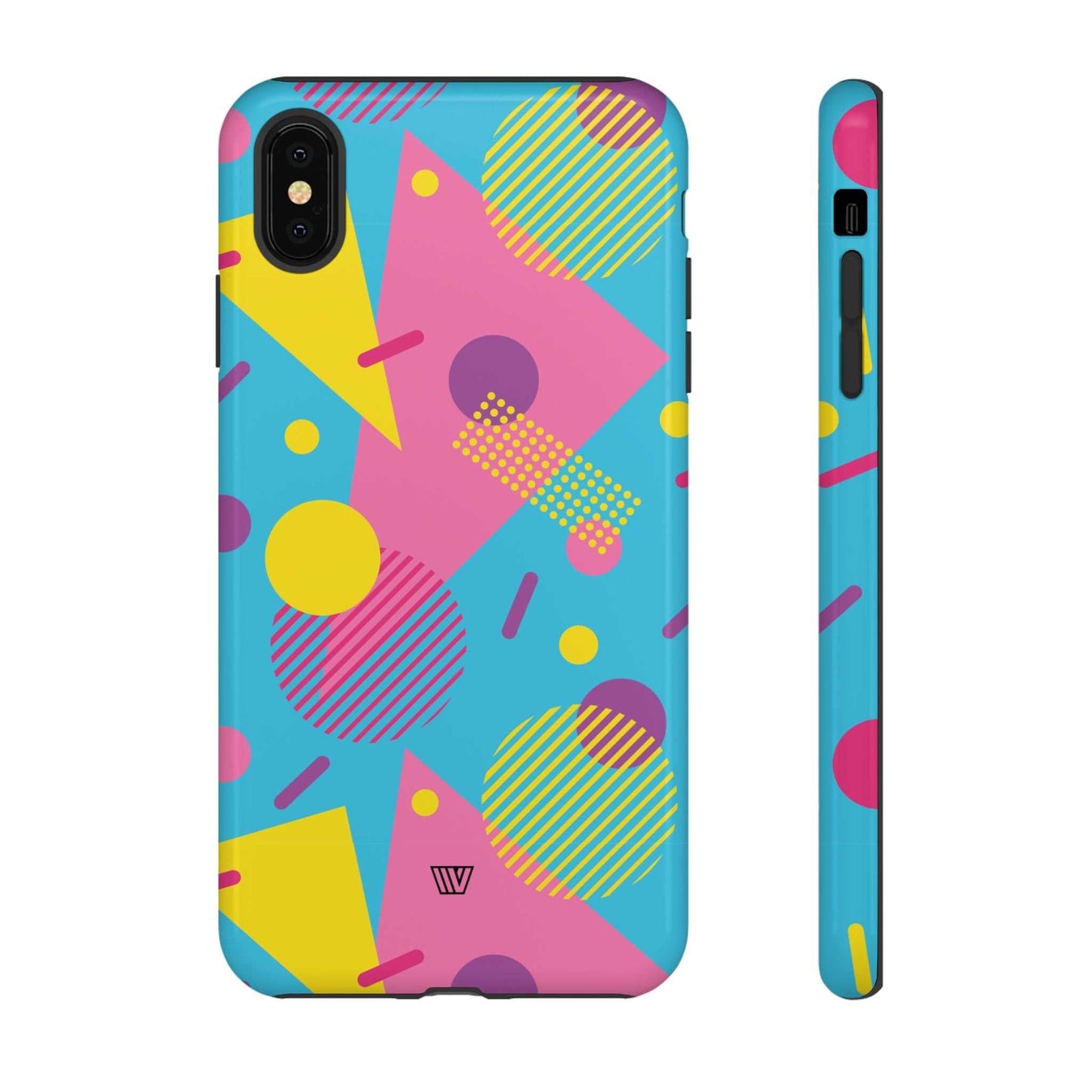 80s / 90s RETO PATTERN LIGHT BLUE | Tough Phone Case - Trovvve - Little Red General Store
