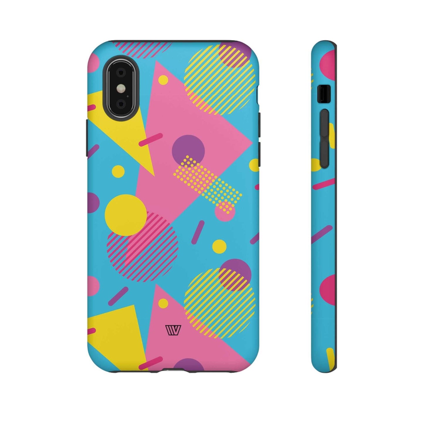80s / 90s RETO PATTERN LIGHT BLUE | Tough Phone Case - Trovvve - Little Red General Store