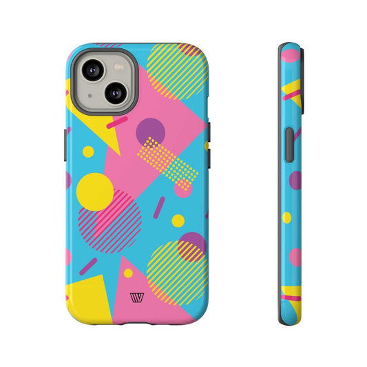 80s / 90s RETO PATTERN LIGHT BLUE | Tough Phone Case - Trovvve - Little Red General Store