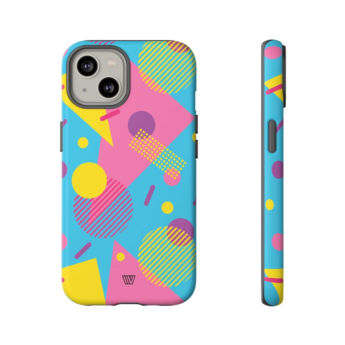80s / 90s RETO PATTERN LIGHT BLUE | Tough Phone Case - Trovvve - Little Red General Store