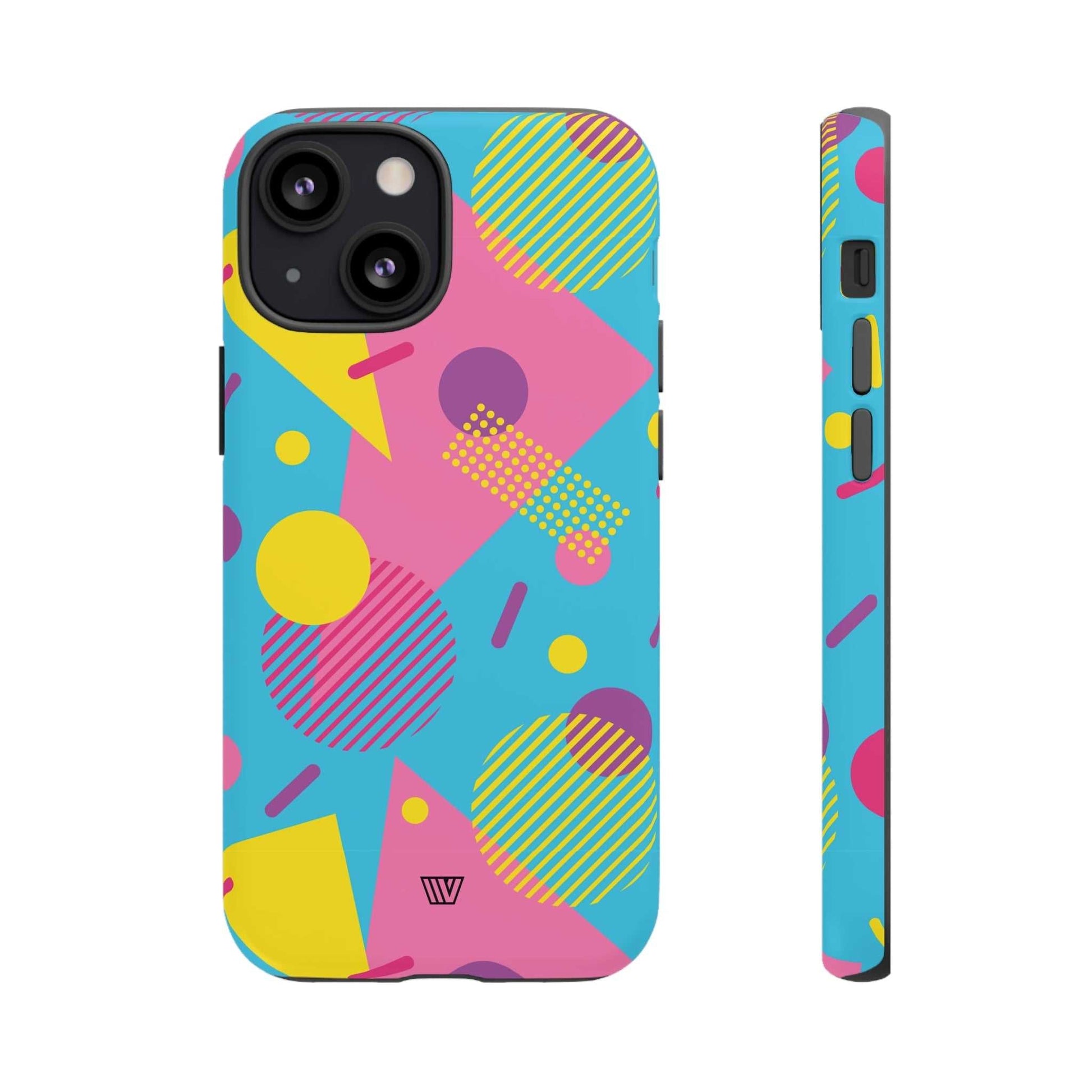 80s / 90s RETO PATTERN LIGHT BLUE | Tough Phone Case - Trovvve - Little Red General Store