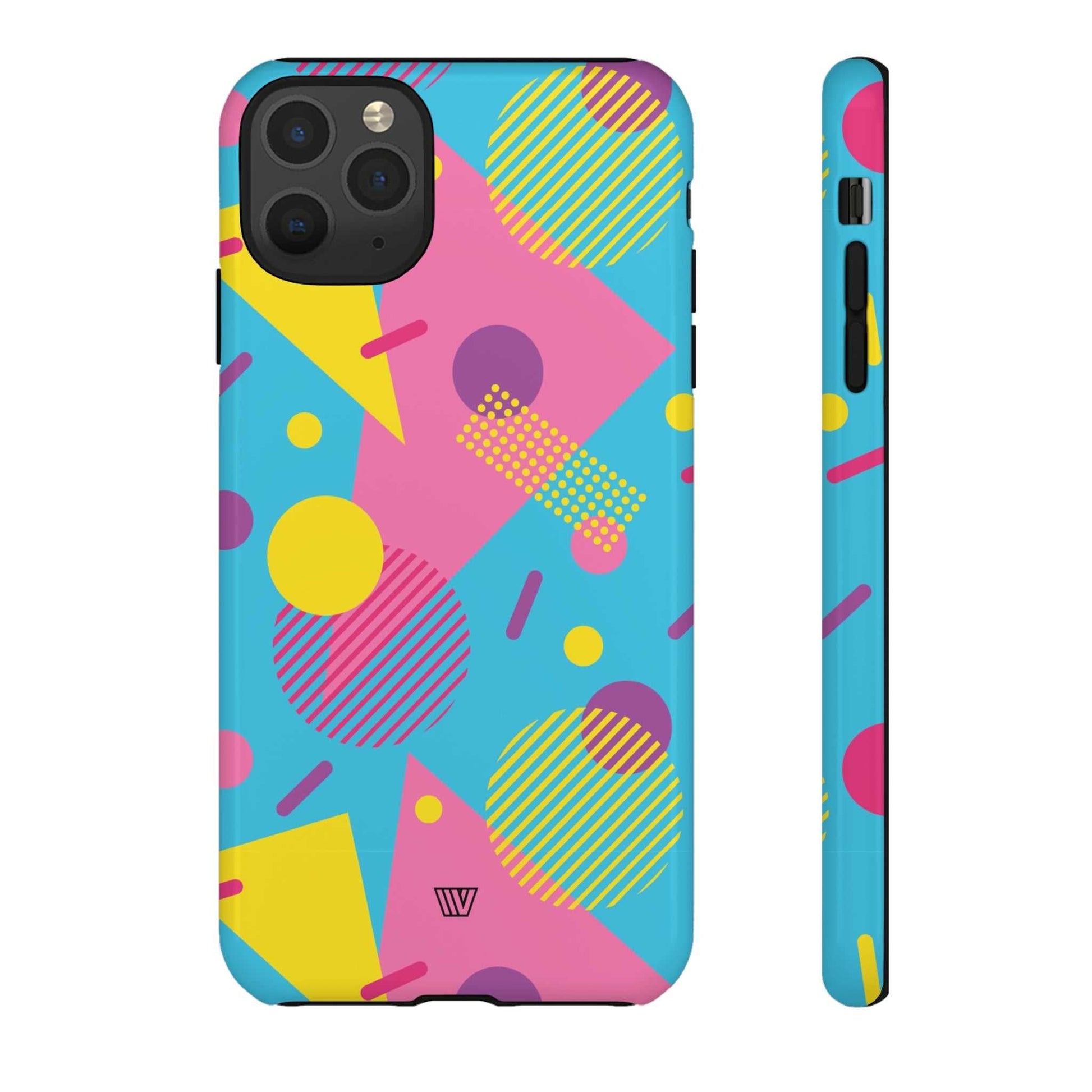 80s / 90s RETO PATTERN LIGHT BLUE | Tough Phone Case - Trovvve - Little Red General Store