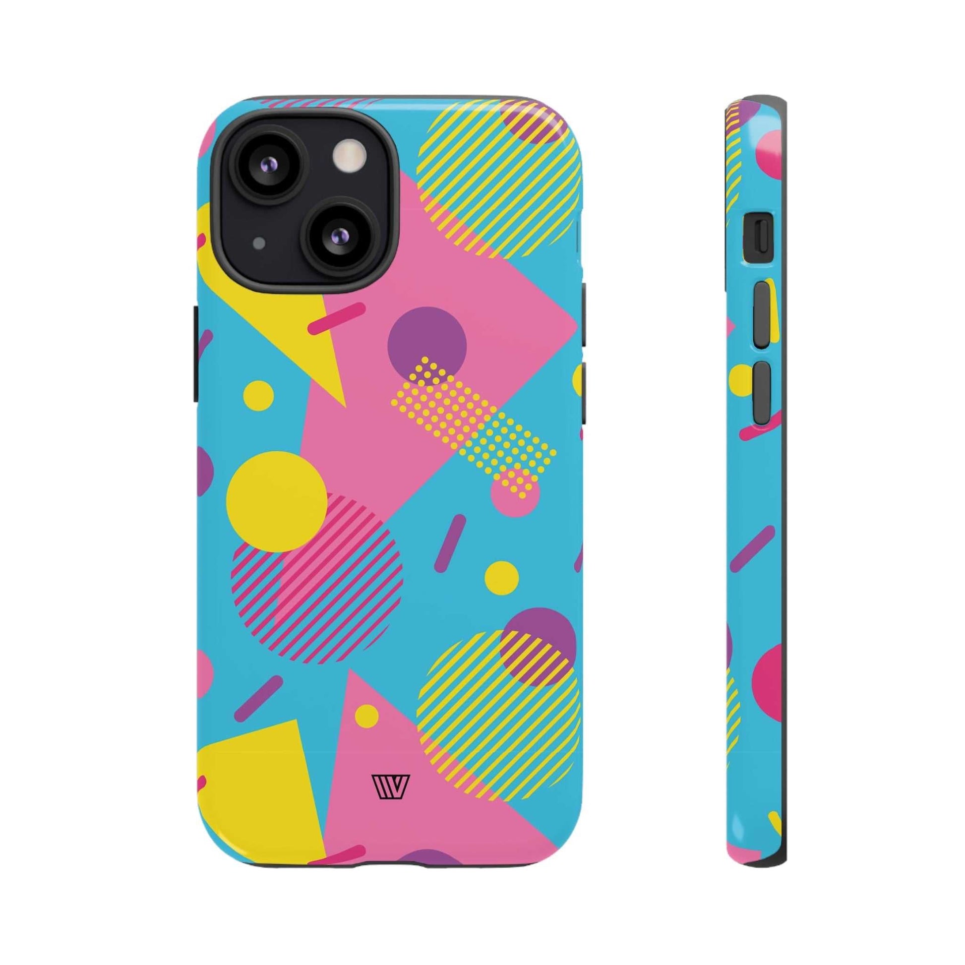 80s / 90s RETO PATTERN LIGHT BLUE | Tough Phone Case - Trovvve - Little Red General Store