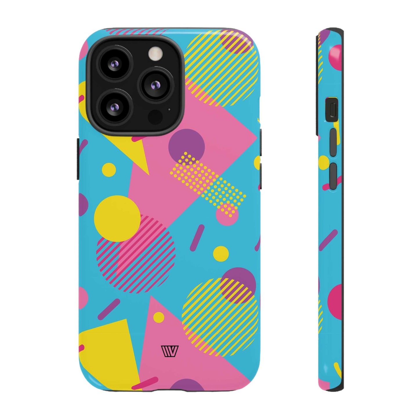 80s / 90s RETO PATTERN LIGHT BLUE | Tough Phone Case - Trovvve - Little Red General Store