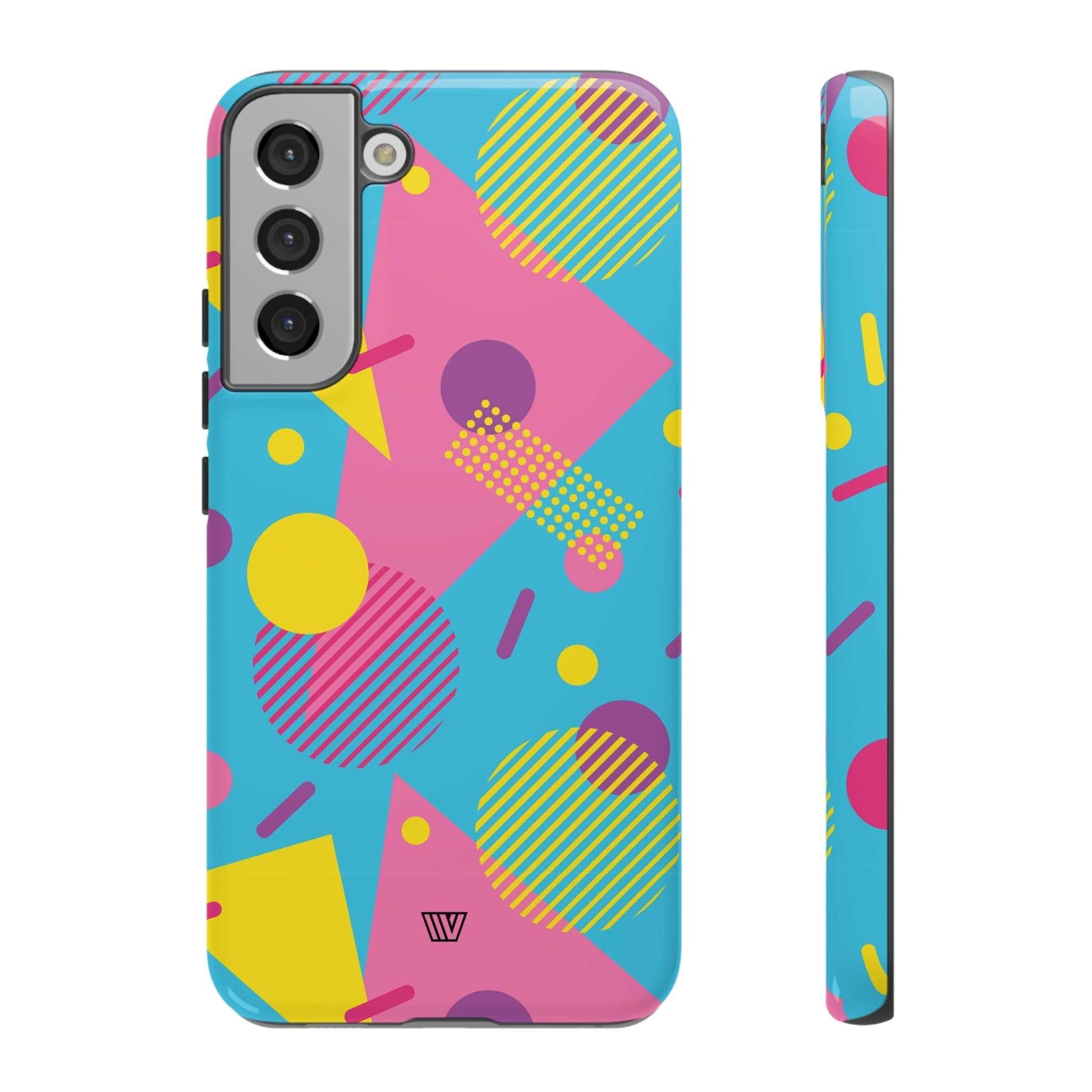 80s / 90s RETO PATTERN LIGHT BLUE | Tough Phone Case - Trovvve - Little Red General Store
