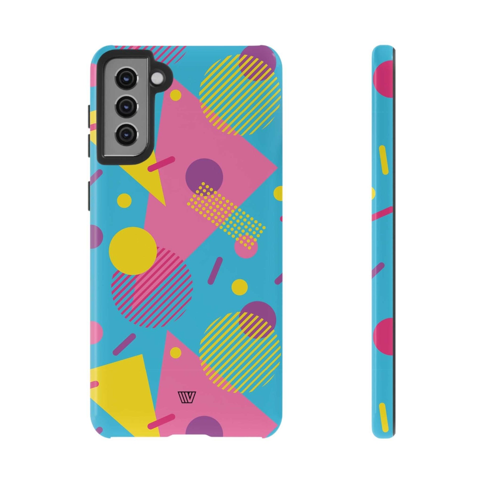 80s / 90s RETO PATTERN LIGHT BLUE | Tough Phone Case - Trovvve - Little Red General Store