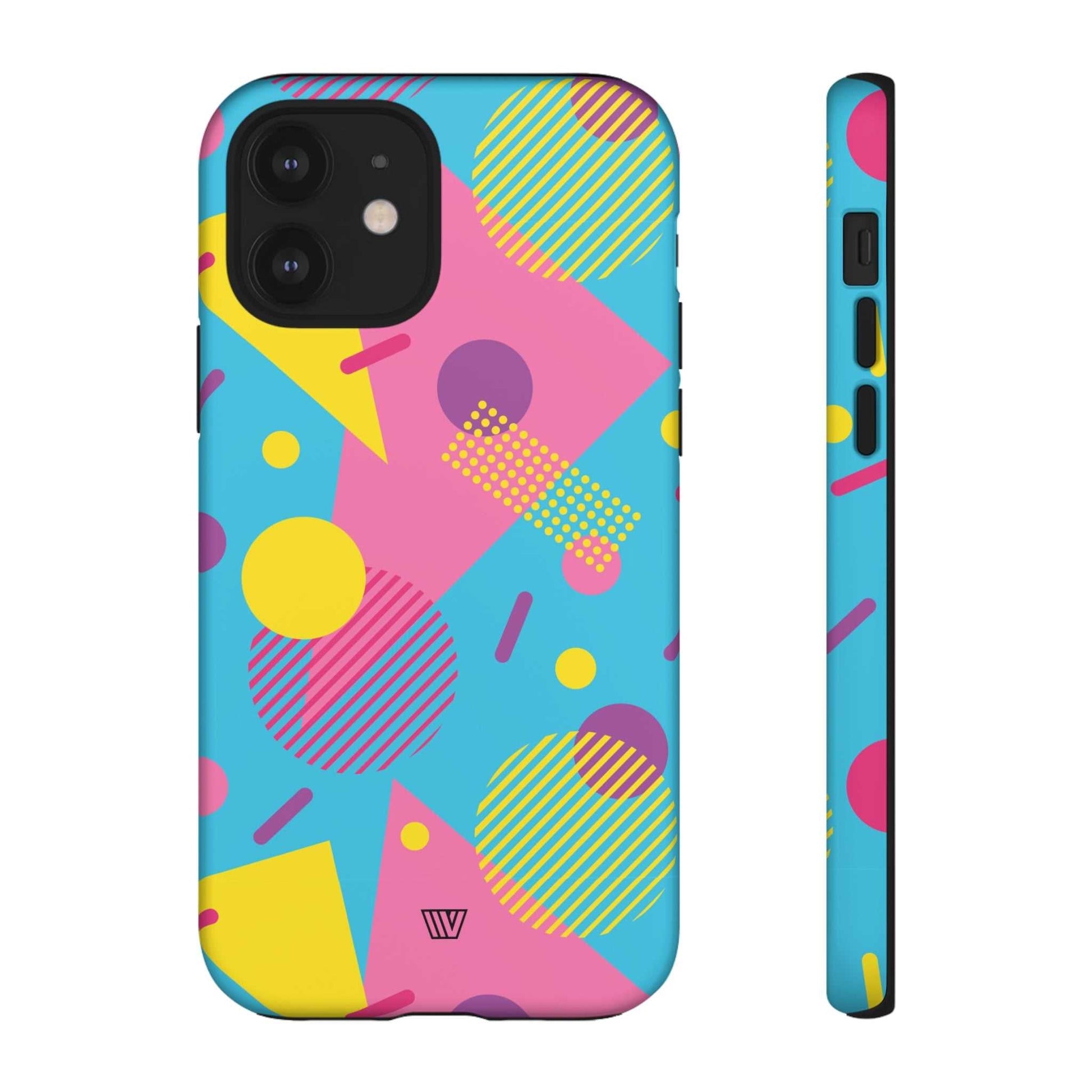 80s / 90s RETO PATTERN LIGHT BLUE | Tough Phone Case - Trovvve - Little Red General Store