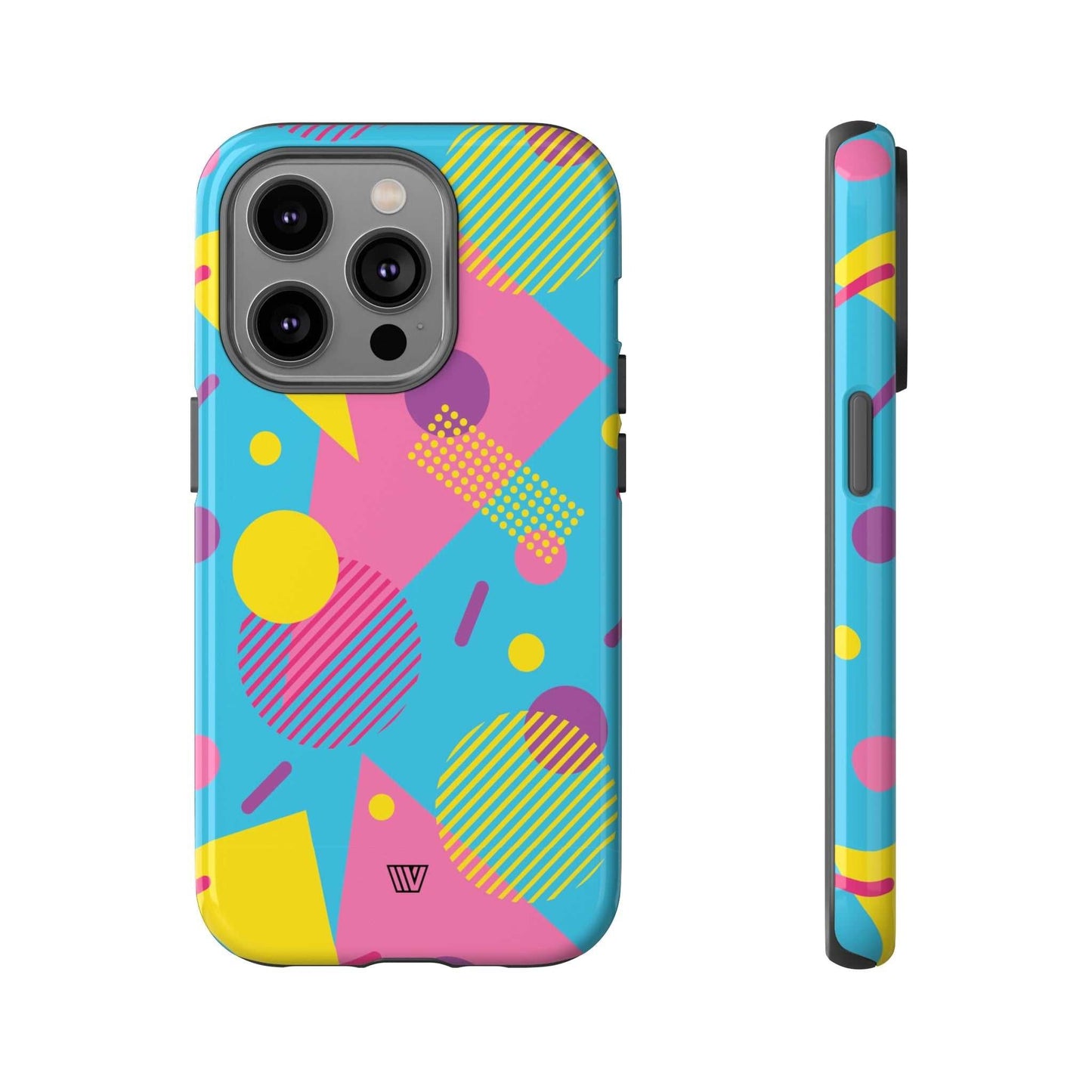 80s / 90s RETO PATTERN LIGHT BLUE | Tough Phone Case - Trovvve - Little Red General Store