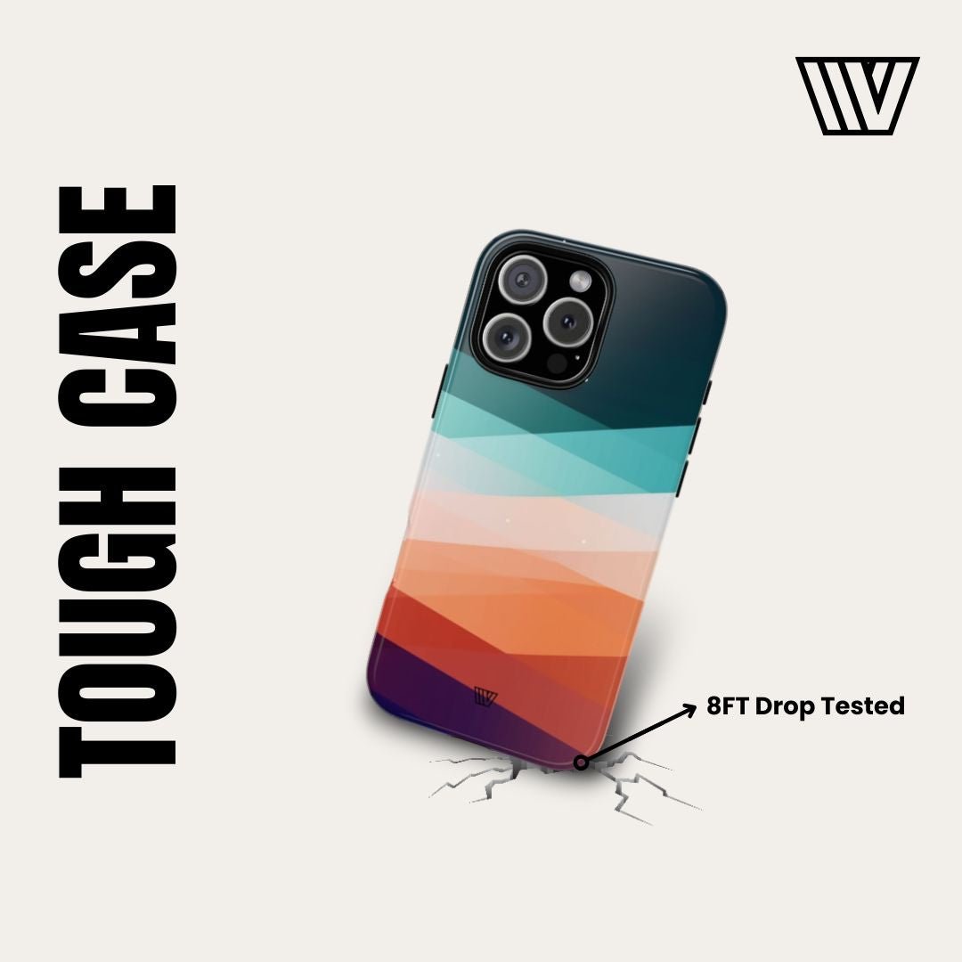 80s / 90s RETO PATTERN LIGHT BLUE | Tough Phone Case - Trovvve - Little Red General Store