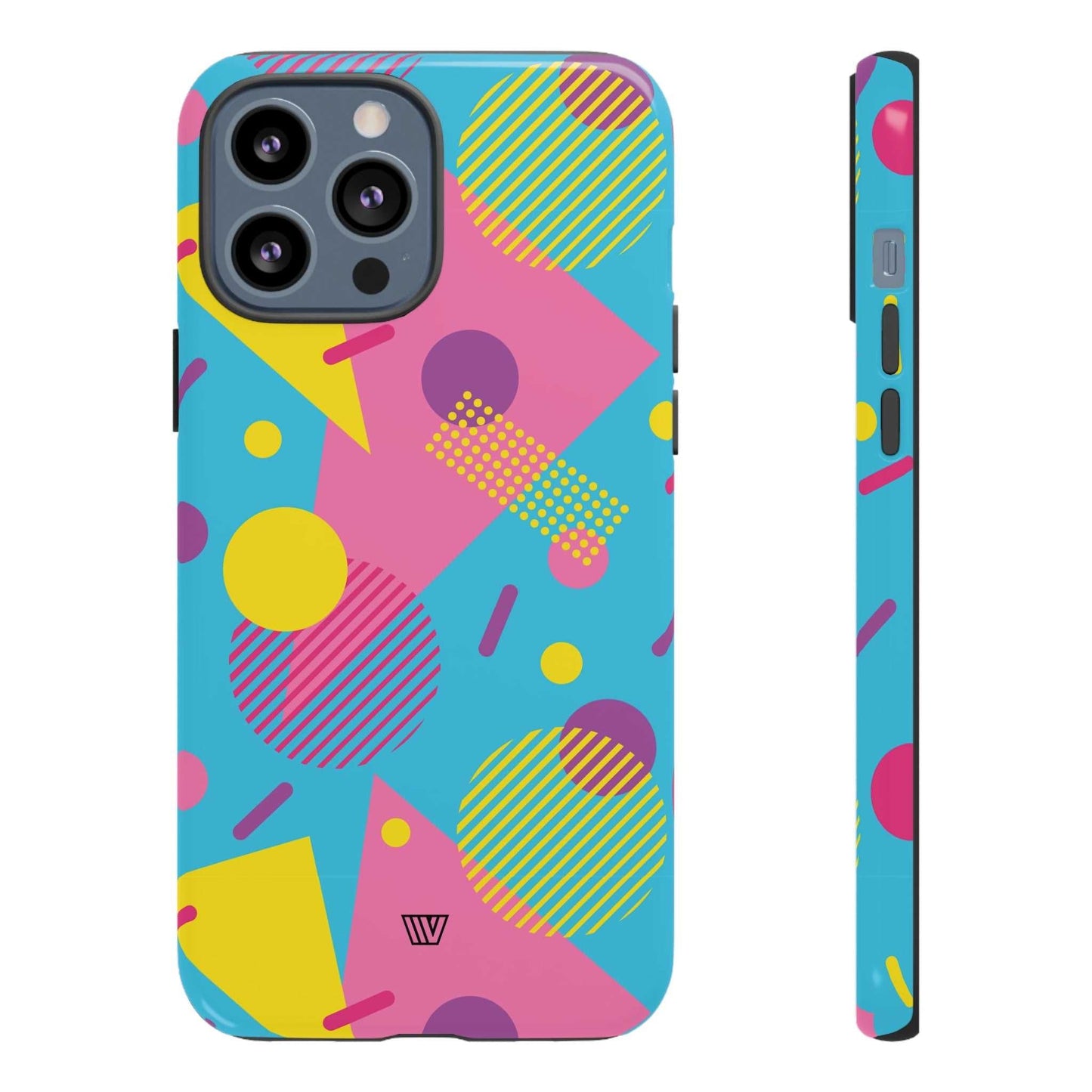 80s / 90s RETO PATTERN LIGHT BLUE | Tough Phone Case - Trovvve - Little Red General Store