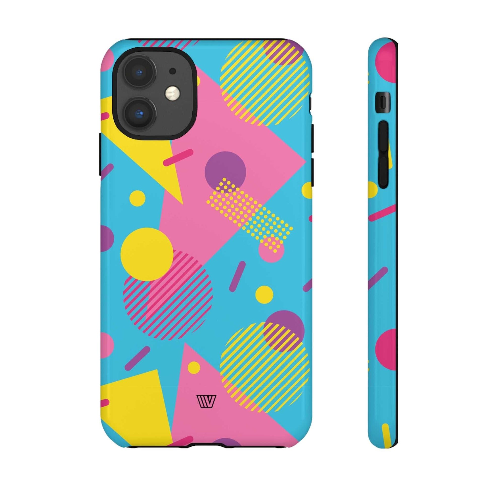 80s / 90s RETO PATTERN LIGHT BLUE | Tough Phone Case - Trovvve - Little Red General Store