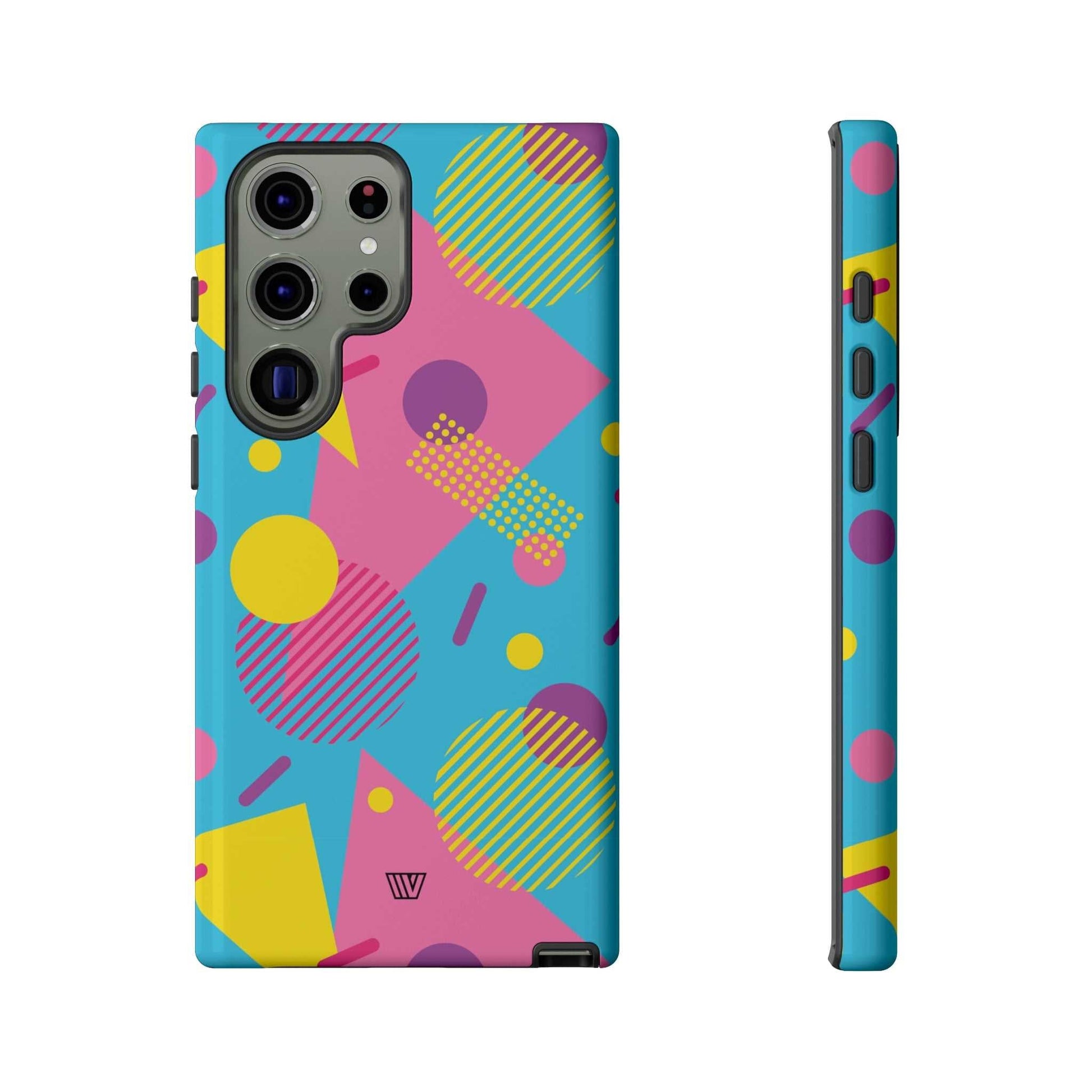 80s / 90s RETO PATTERN LIGHT BLUE | Tough Phone Case - Trovvve - Little Red General Store