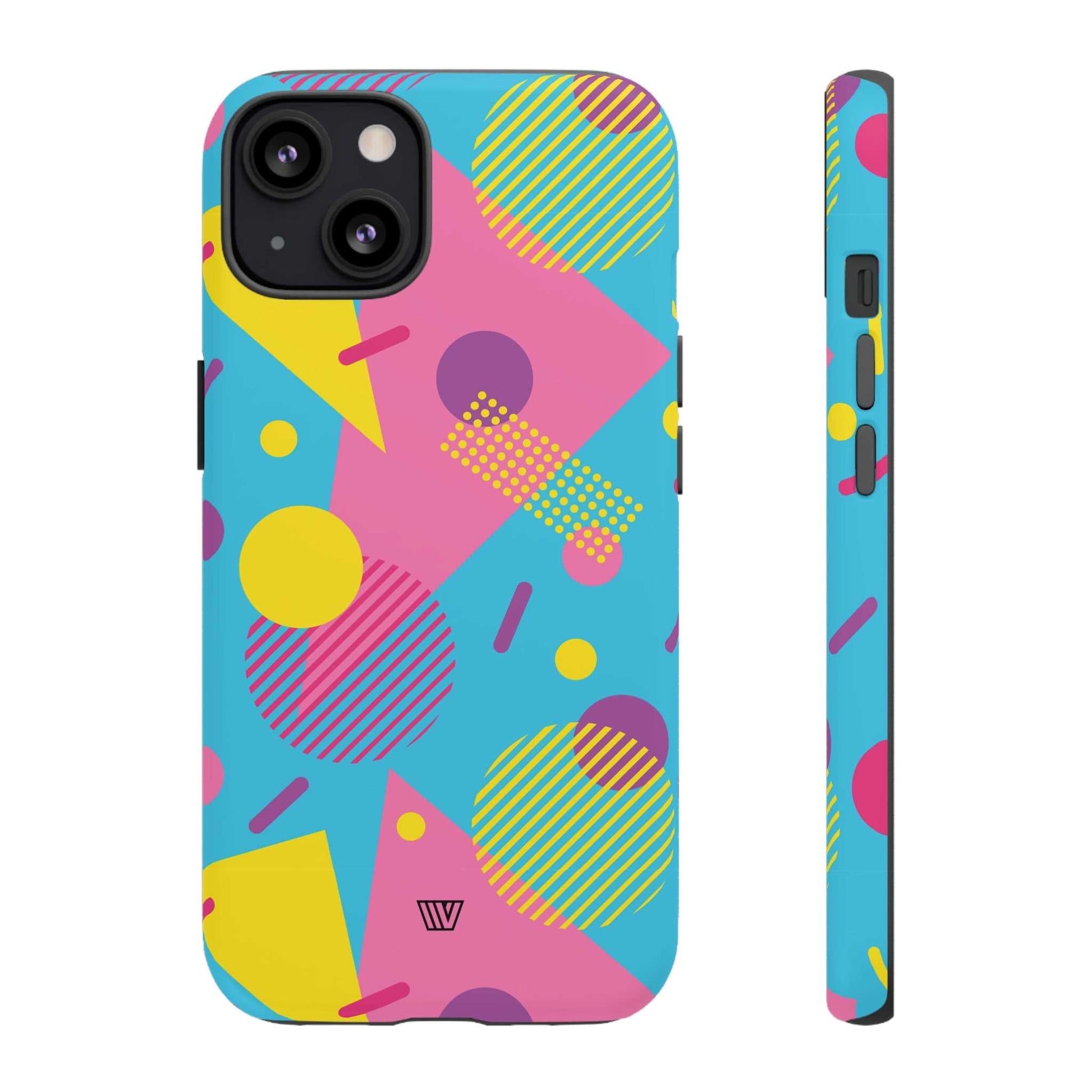 80s / 90s RETO PATTERN LIGHT BLUE | Tough Phone Case - Trovvve - Little Red General Store