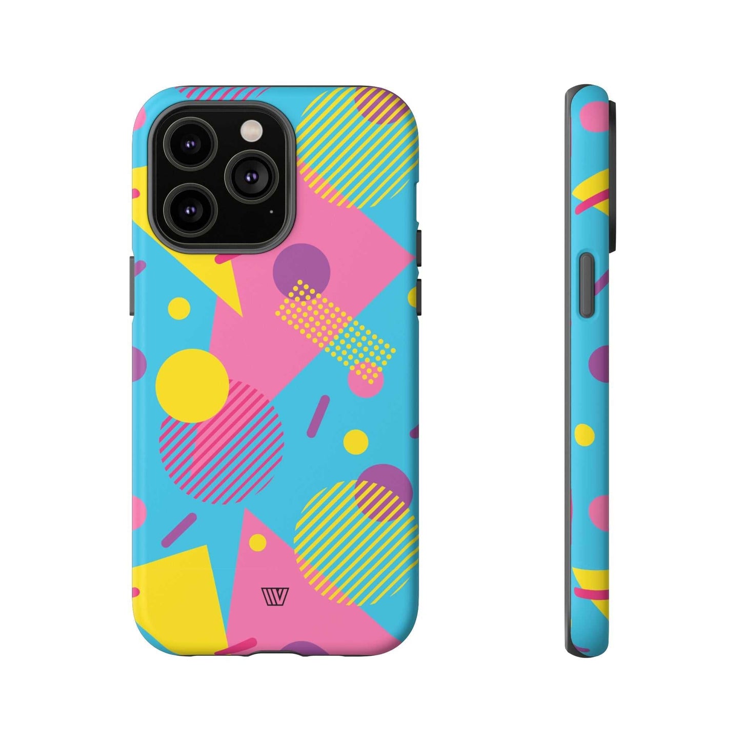 80s / 90s RETO PATTERN LIGHT BLUE | Tough Phone Case - Trovvve - Little Red General Store
