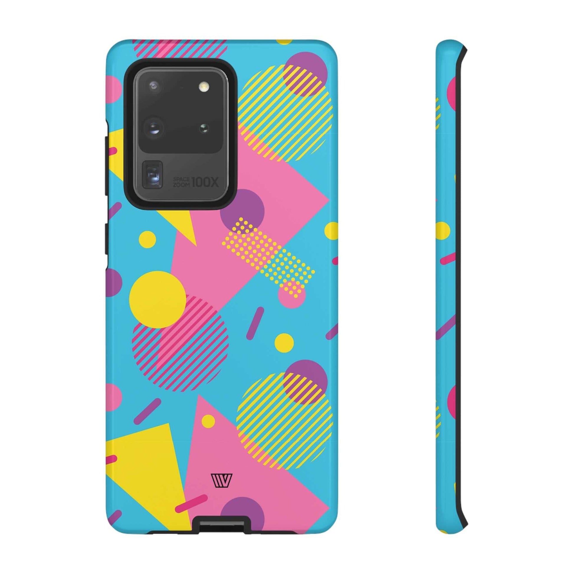 80s / 90s RETO PATTERN LIGHT BLUE | Tough Phone Case - Trovvve - Little Red General Store