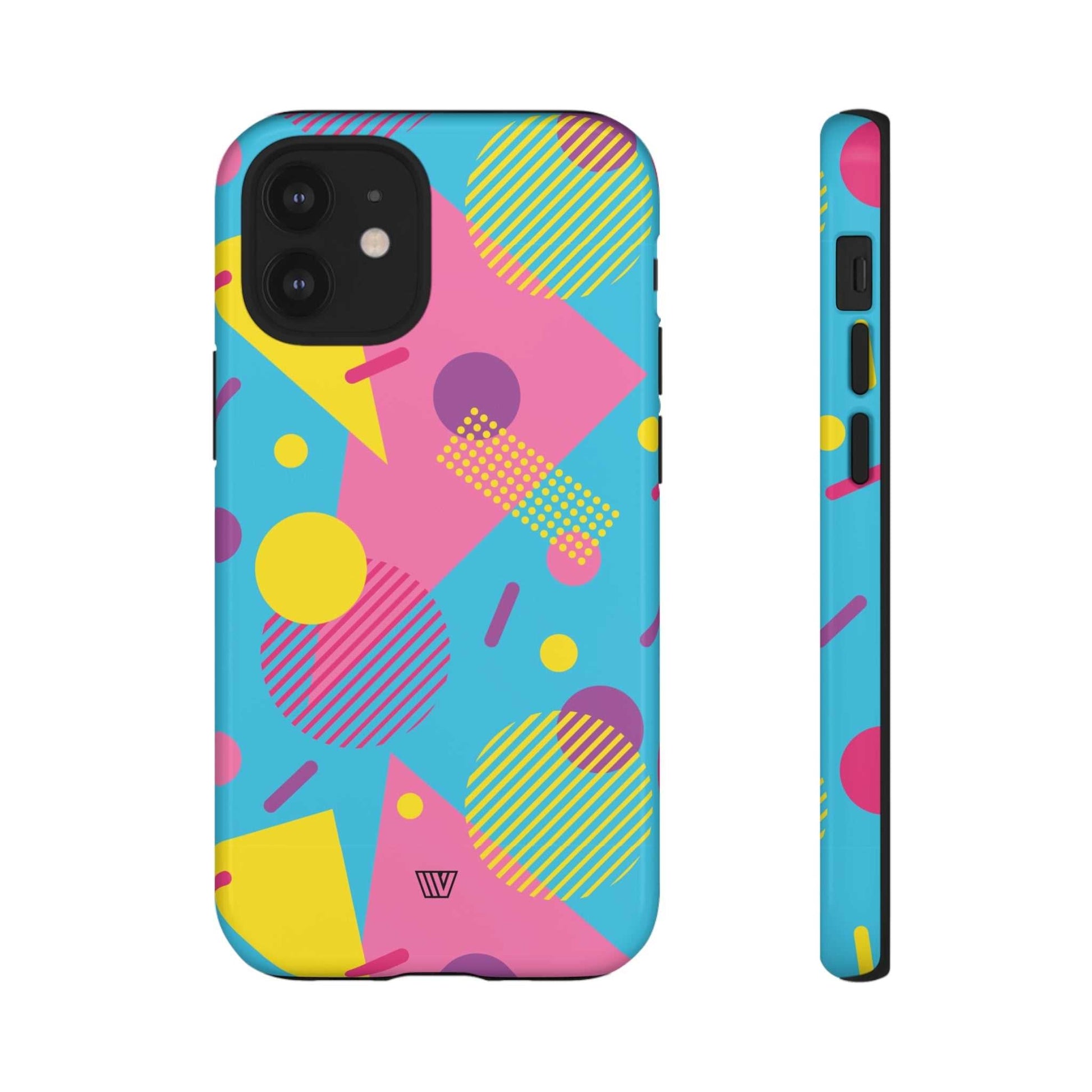 80s / 90s RETO PATTERN LIGHT BLUE | Tough Phone Case - Trovvve - Little Red General Store