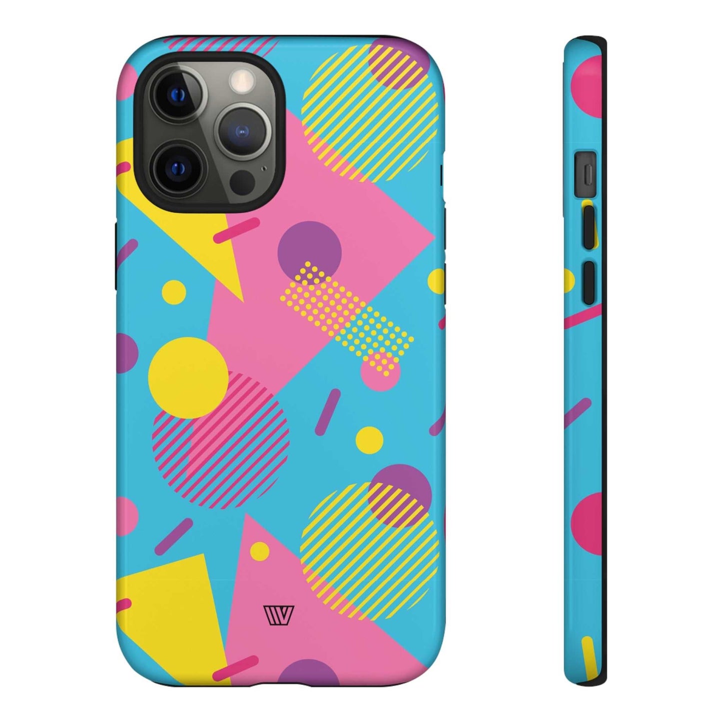 80s / 90s RETO PATTERN LIGHT BLUE | Tough Phone Case - Trovvve - Little Red General Store