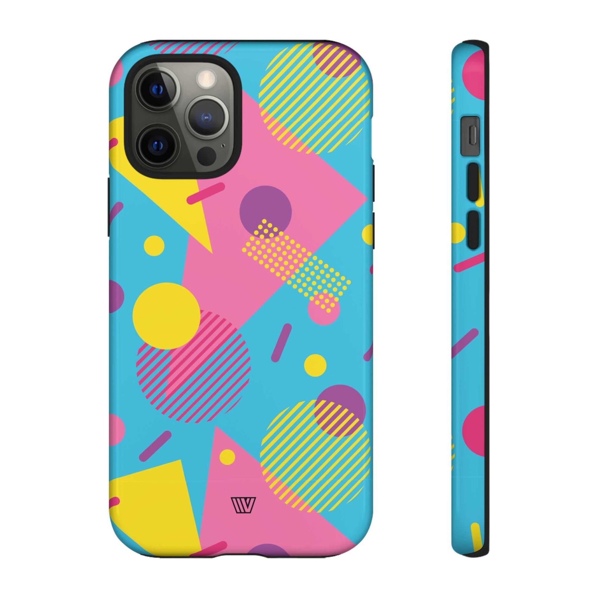 80s / 90s RETO PATTERN LIGHT BLUE | Tough Phone Case - Trovvve - Little Red General Store