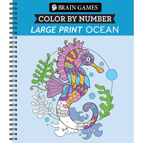 Brain Games - Color by Number - Large Print: Ocean