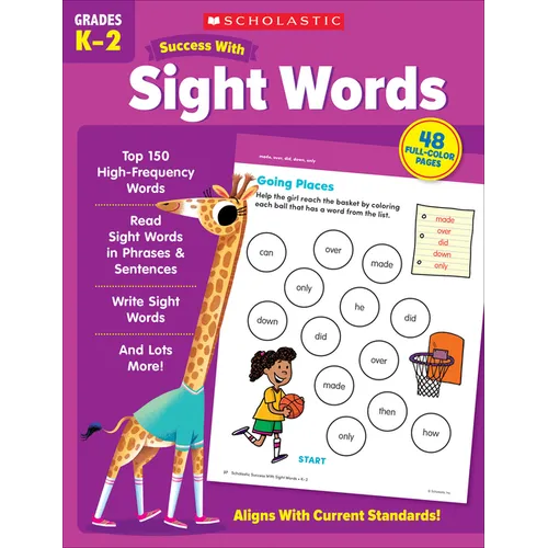 Scholastic Success with Sight Words Workbook - Paperback