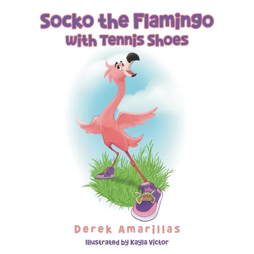 Socko the Flamingo with Tennis Shoes