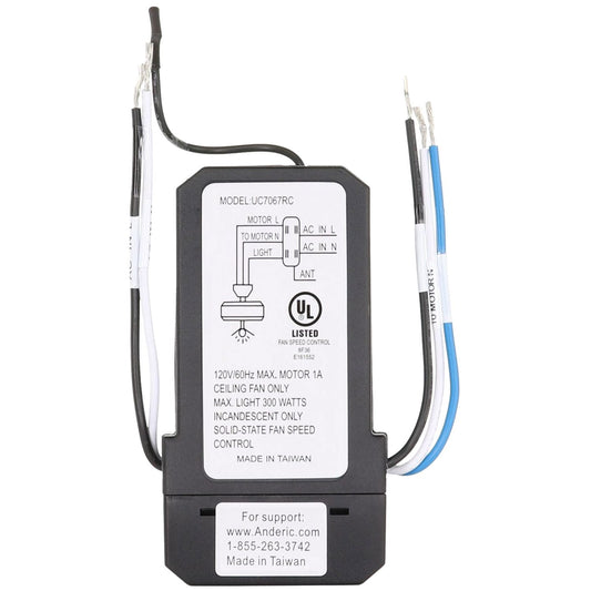 Anderic UC7067FMRX / FAN28R Replacement Ceiling Fan Receiver for Hampton Bay and Others | UC7067RC