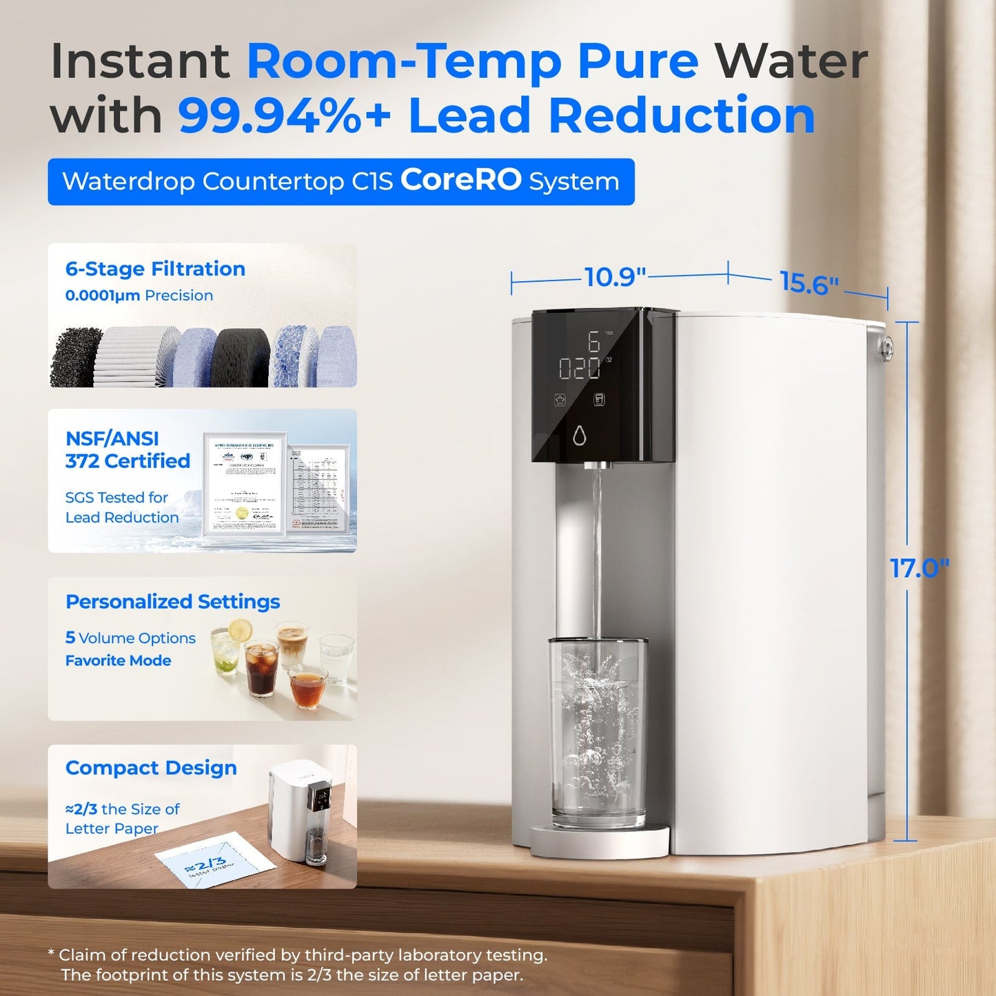 Waterdrop C1S Countertop CoreRO System