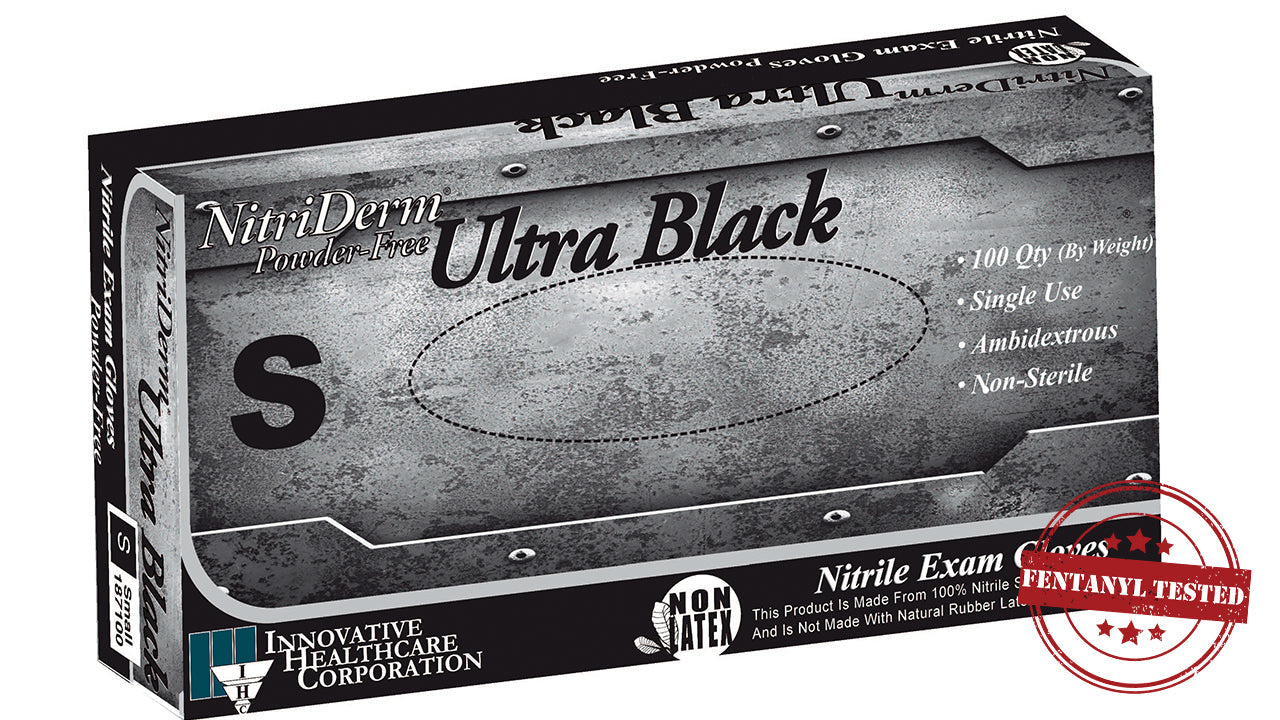Nitriderm Ultra Black Nitrile Gloves 5.5 mil
