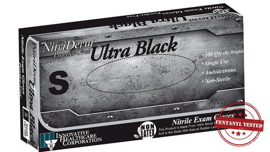 Nitriderm Ultra Black Nitrile Gloves 5.5 mil